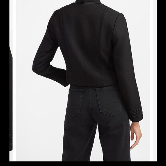 Express Sequin Embellished Military Jacket black size small NWOT - Picture 3 of 11